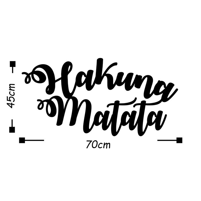 Wallity Hakuna Matata Escultura de pared negra